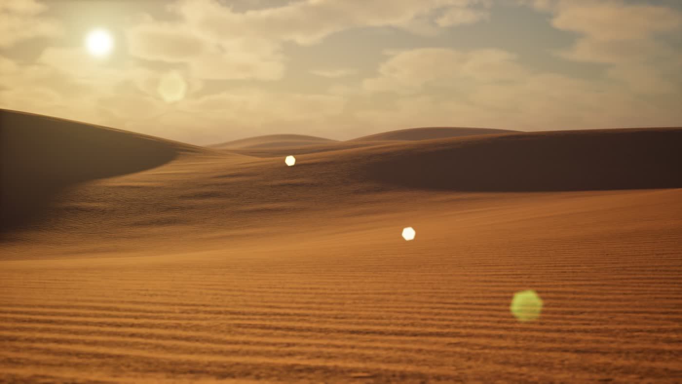 Dunas del desierto al atardecer
